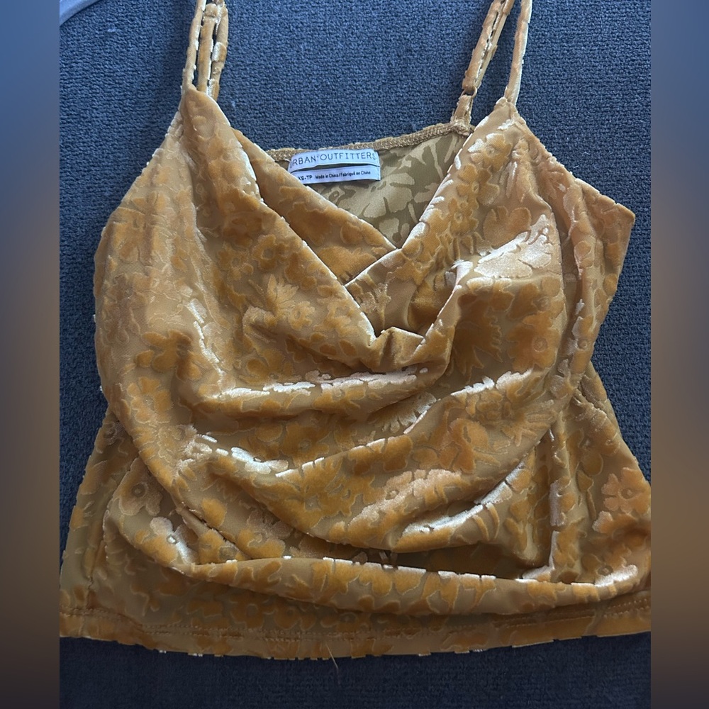 Urban Outfitters Floral Velvet Tank Top